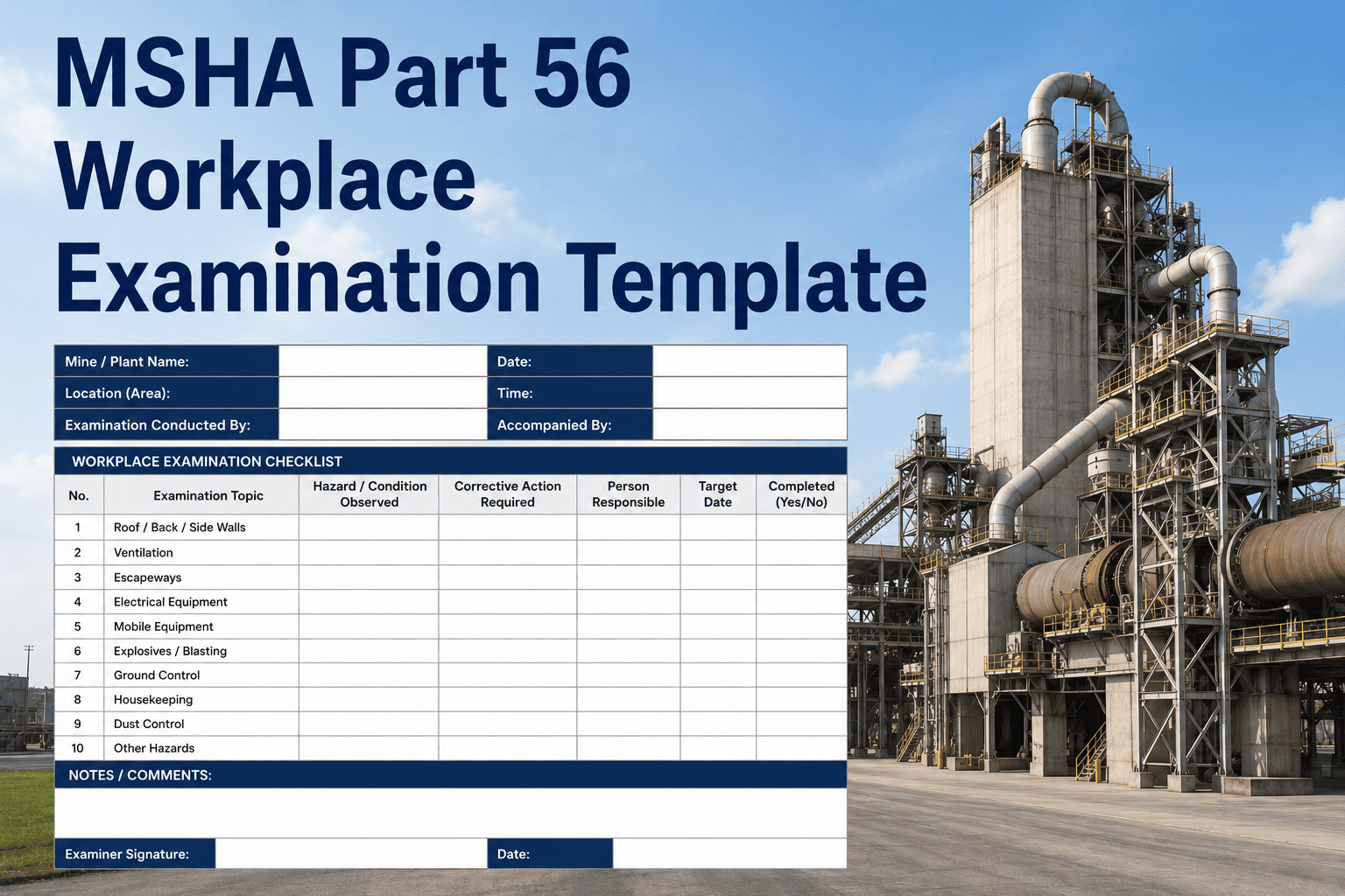 msha-part-56-workplace-examination-template