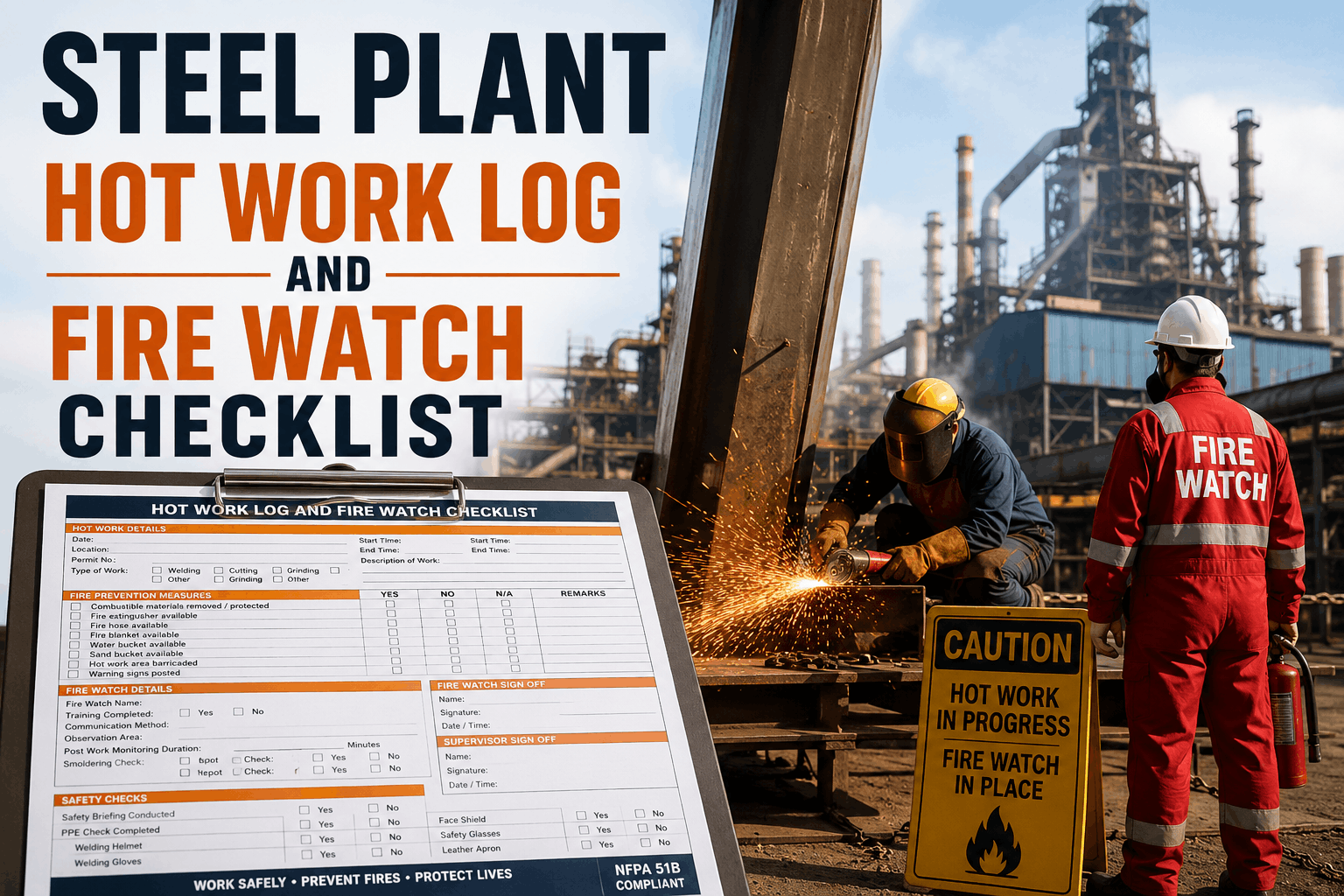 steel-plant-hot-work-log-and-fire-watch-checklist