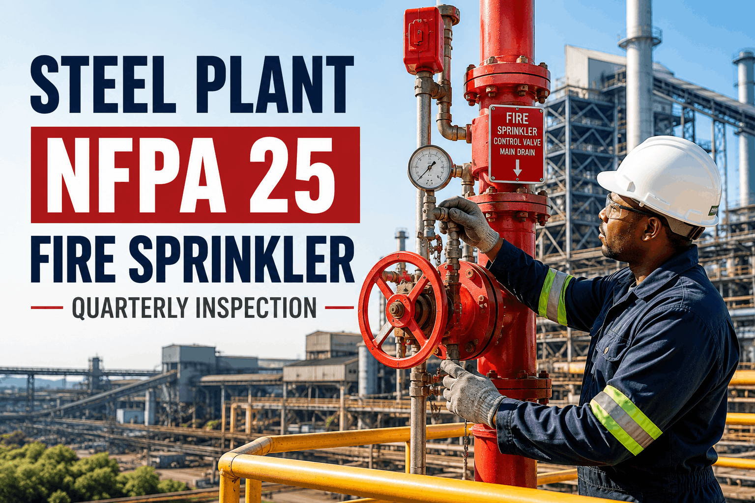 steel-plant-nfpa-25-fire-sprinkler-quarterly-inspection